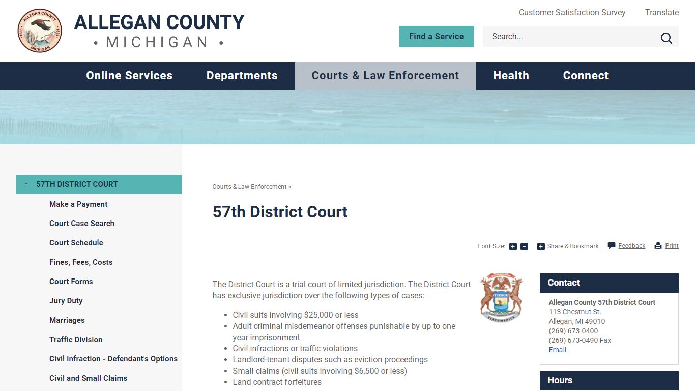 57th District Court | Allegan County, MI