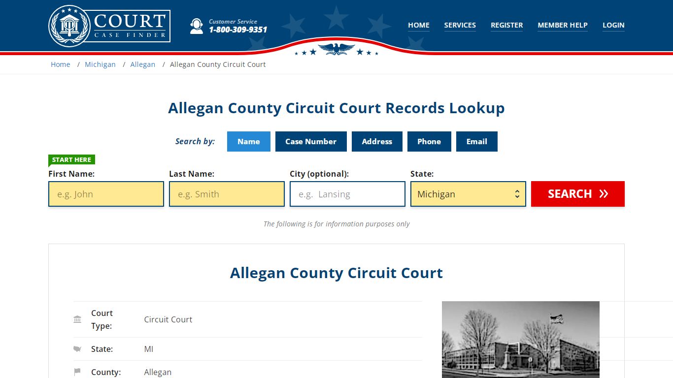 Allegan County Circuit Court Records Lookup - CourtCaseFinder.com